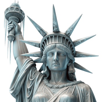 Frozen Lady Liberty A Winters Embrace png