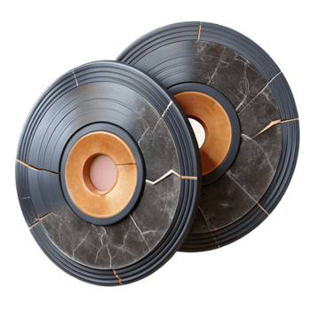 Cracked Vinyl Records Nostalgia, Damage, Music History png