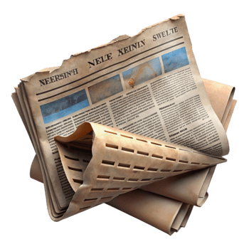 Aged Newspaper Vintage News Articles, Historical Documents png