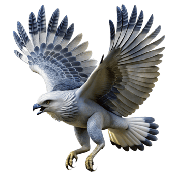 Majestic Bird of Prey in Flight Stunning Wings, Sharp Talons png