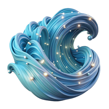 Abstract Wave with Glowing Lights png