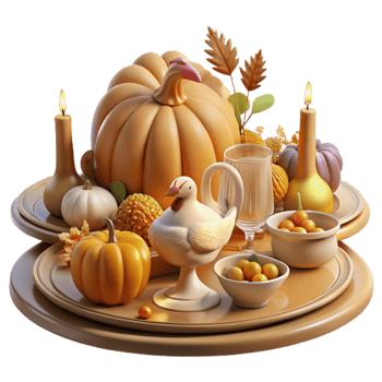 vibrant classic Autumn Harvest Table Pumpkins, Candles, and Fall Decor professional png