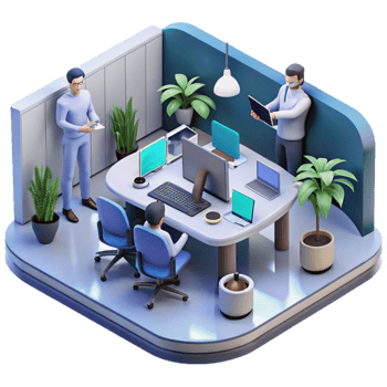 beautiful abstract Modern Office Workspace Productivity Collaboration genuine png
