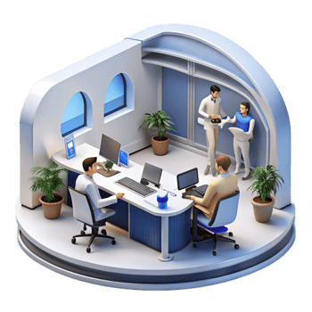 dramatic rustic Modern Office Workspace Productivity and Collaboration genuine png