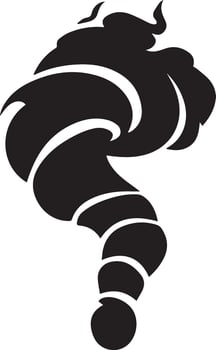 a black and white image of a tornado vector