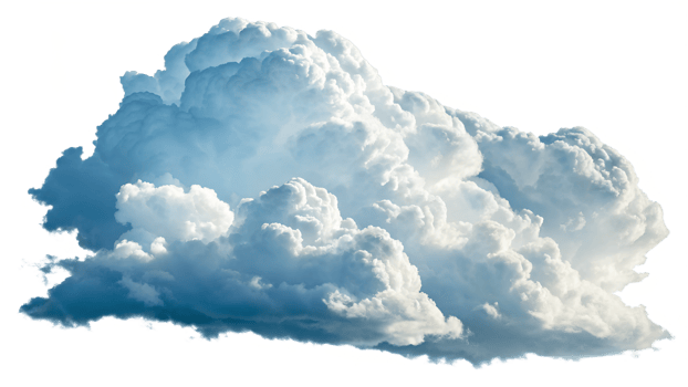 Beautiful cumulus clouds floating in the sky png