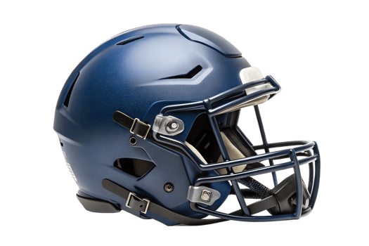 Sleek, padded football helmet design png