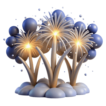 magnificent classic Festive Fireworks Display with Balloons authentic png