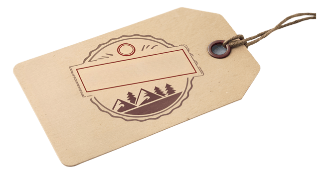 Mountain design craft tag for labeling png