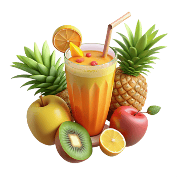 dramatic artistic Refreshing Fruit Blend Tropical Smoothie Recipe 4K png