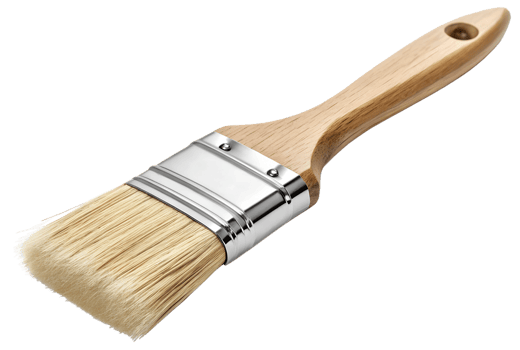 Wooden handled brush for crafts png