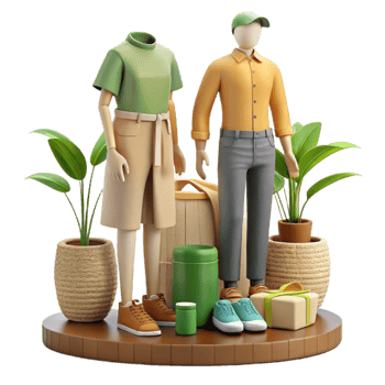 serene creative Summer Fashion Casual Outfits, Plants, and Gifts original png