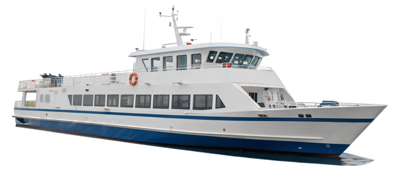 Large ferry boat for coastal transport png