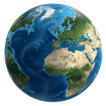 Realistic Earth view from space png