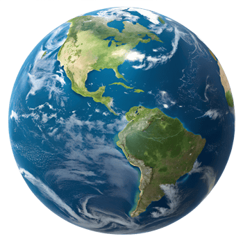 Earth from space continents and oceans transparent png