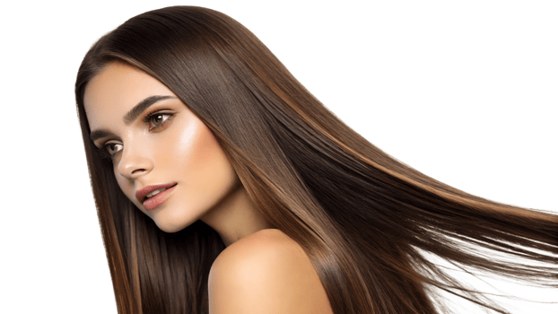 Smooth hair flow captured in studio lighting png