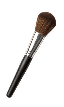 Makeup brush with soft bristles for blending png