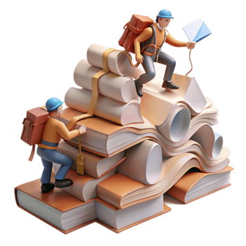dramatic classic Climbing the Mountain of Knowledge A Journey Through Books professional png