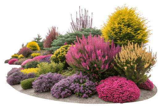 Colorful blooming garden in springtime beauty png
