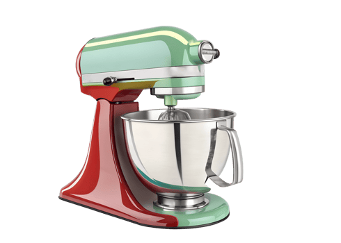 Colorful kitchen mixer with a vintage design png