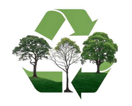 Recycling trees and natures sustainability png