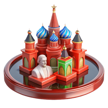 vibrant vintage 3D Model Iconic Russian Architecture Monument genuine png