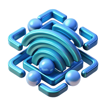beautiful contemporary Network Connection Abstract 3D Wifi Signal premium png