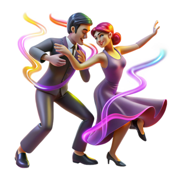 Couple Dancing Romantic Ballroom Dance Illustration png