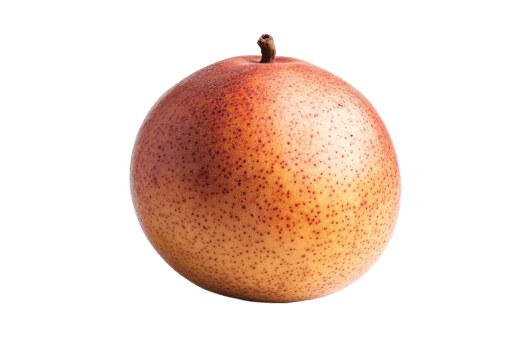 Ripe pear with a smooth skin on white background png