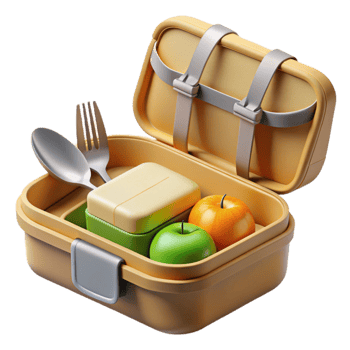 Healthy Packed Lunch Apples, Utensils Food Container png
