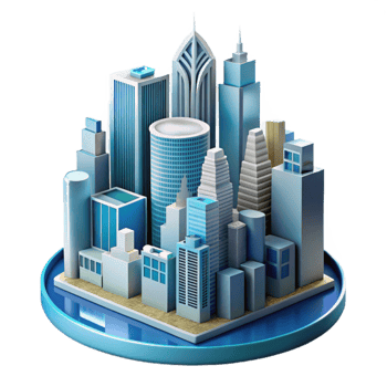 Urban Skyline Cityscape Architecture Model png