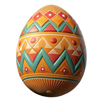wonderful abstract Decorative Easter Egg with Geometric Pattern original png