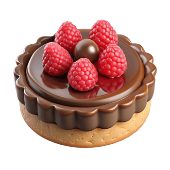 elegant traditional Chocolate Tart with Raspberries A Decadent Dessert original png