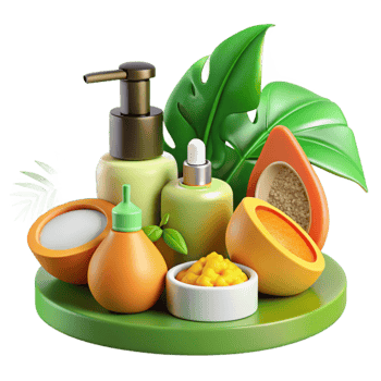 Tropical Skincare Papaya Mango Beauty Products png