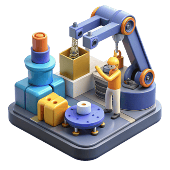 vibrant classic Automated Manufacturing Robotic Production Line genuine png