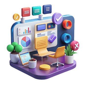 Efficient Workspace Productivity Dashboard Task Management png