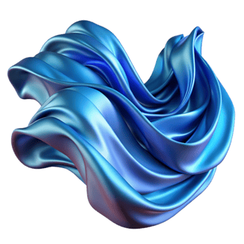 stunning rustic Abstract Blue Fabric Swirl 3D Render of Flowing Textile exclusive png
