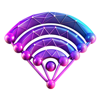 Wireless Network Connectivity A 3D Abstract Representation png