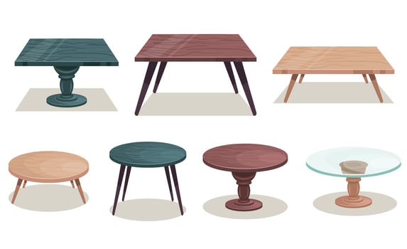 interior table set glass table room vector