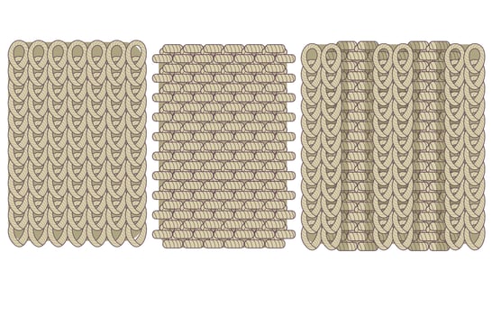 knitting process knit yarn handmade wool vector