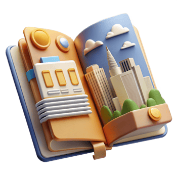 3D Cityscape Pop-Up Book Urban Exploration png