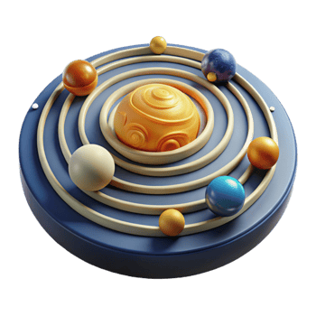 magnificent classic Celestial Orbits A 3D Planetary Model premium png