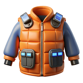 vibrant classic Futuristic Quilted Jacket with Integrated Technology authentic png