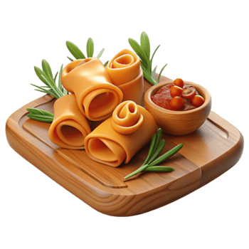 Rolled Cheese Snack with Rosemary and Dip png