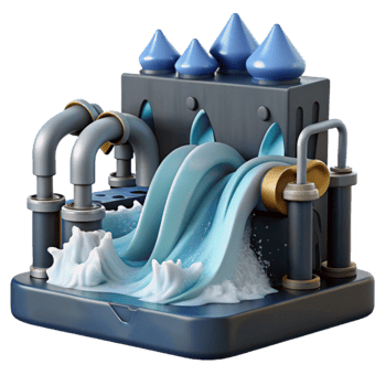 wonderful abstract Water Management System Pipes, Waves, and Efficient Flow exclusive png