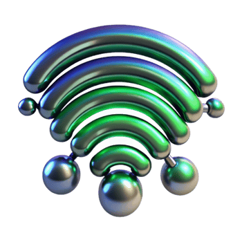 extraordinary minimalist Abstract Wifi Symbol Network Connectivity, 3D Render professional png