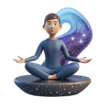 wonderful rustic Mindfulness Meditation Cosmic Calm Inner Peace detailed png