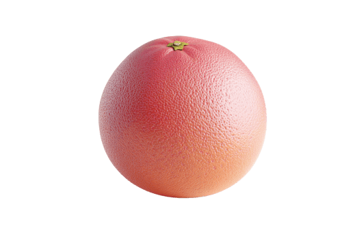 Unique round fruit with textured skin in soft hues png