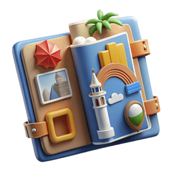 serene abstract Travel Journal Plan Your Dream Vacation premium png