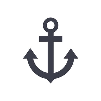 Icon of Nautical Anchor Symbol vector
